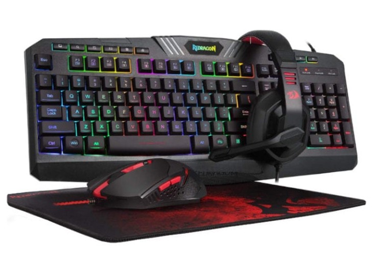 Redragon Gaming Combo Mouse/Mouse Pad/Headset/Keyboard