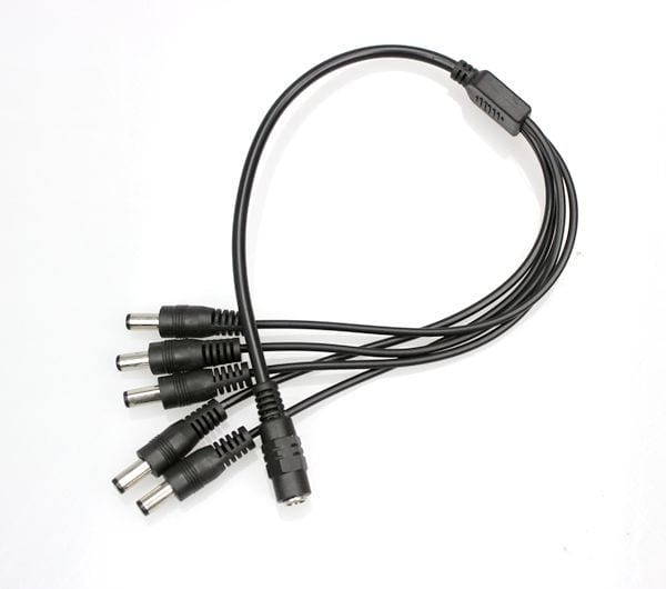 1 to 5 Way DC Power Splitter Cable for CCTV Cameras