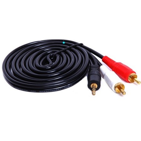 Audio 2 RCA Male to Stereo 3.5mm Male 10 Meter