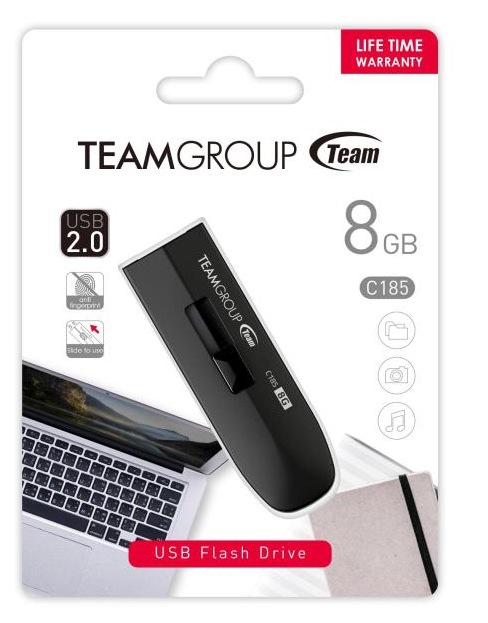 Team C185 Flash Drive 8GB USB 2.0