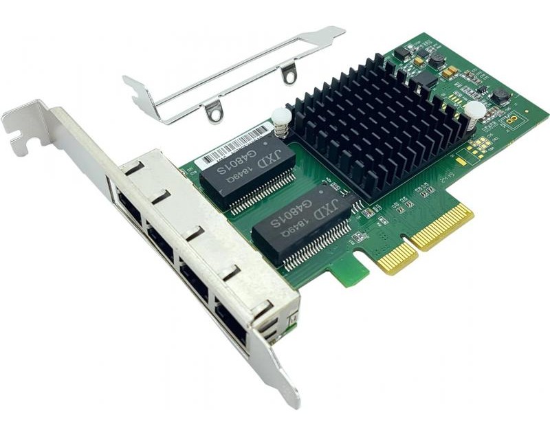 Diewu Network Card PCI-Express 4-Port Intel I350 Controller