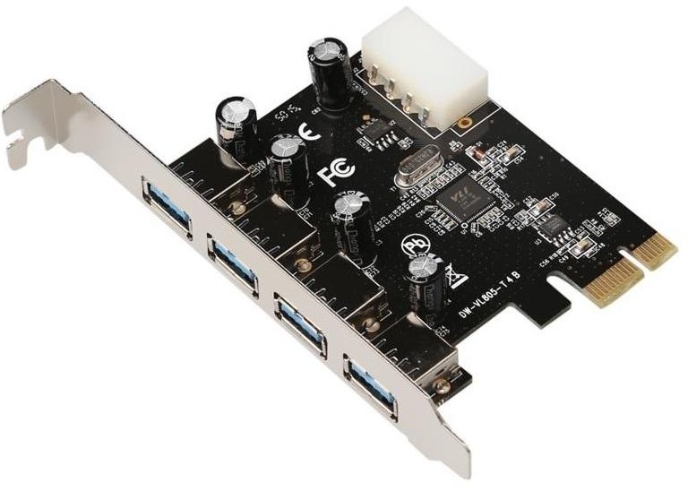 Diewu 4-Port USB 3.0 Expansion Card PCI-E