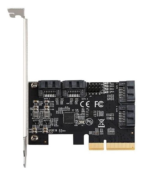 Diewu 4-Port SATA III 6Gbps PCI-E Controller Card