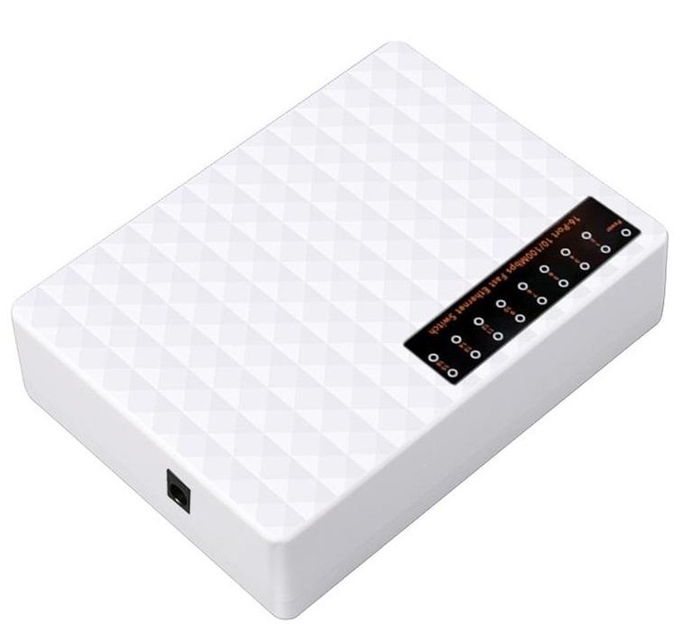 Diewu 16 Ports Fast Ethernet Network Switch 10/100Mbps