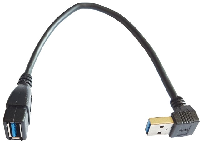 USB 3.0 Male to USB 3.0 Female 90 Degree 23cm