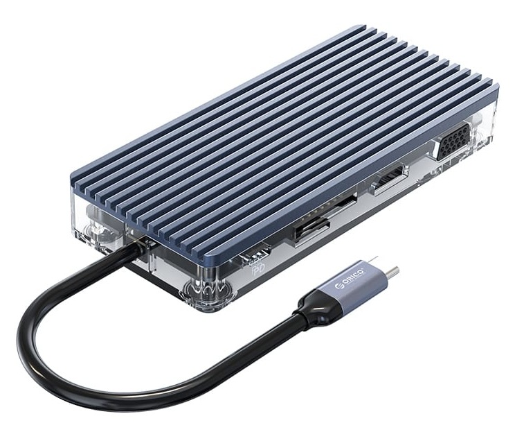 Orico USB3.0/USB2.0/HDMI/RJ45/TF/SD/Type-C/VGA/AUX Hub