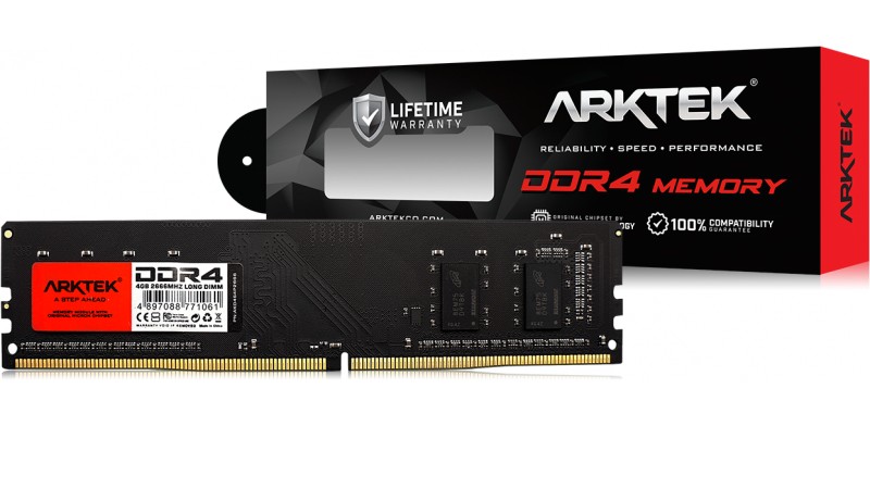Arktek 4GB DDR4 2666MHz 1.2v CL17 Desktop Memory