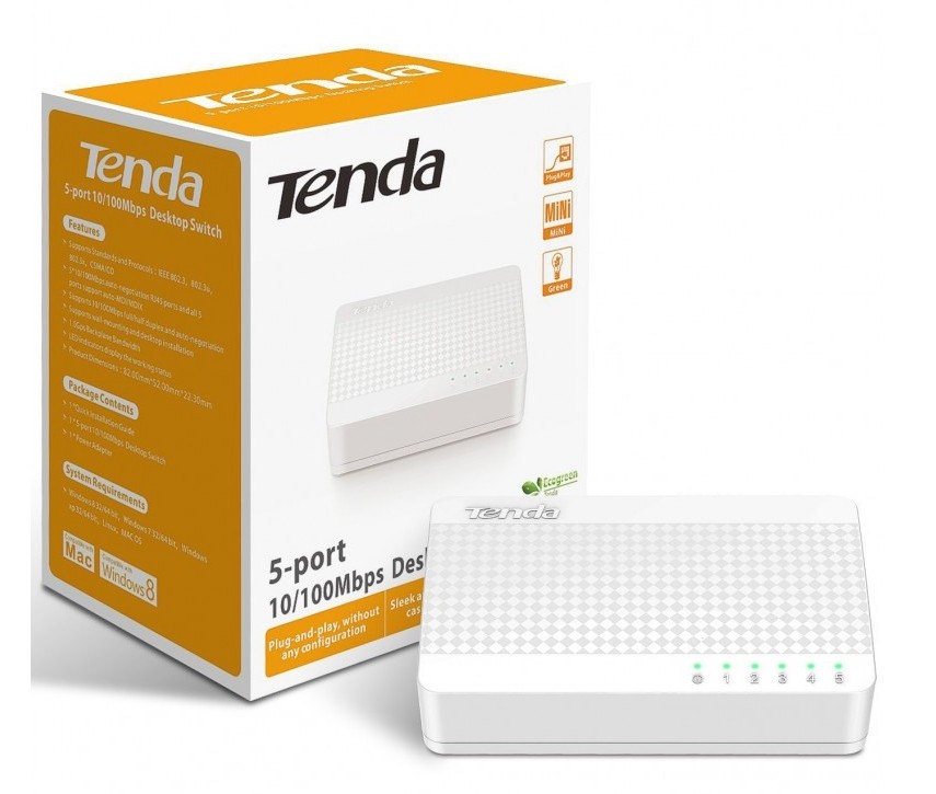 Tenda SOHO 5-Port Desktop Switch 10/100Mpbs